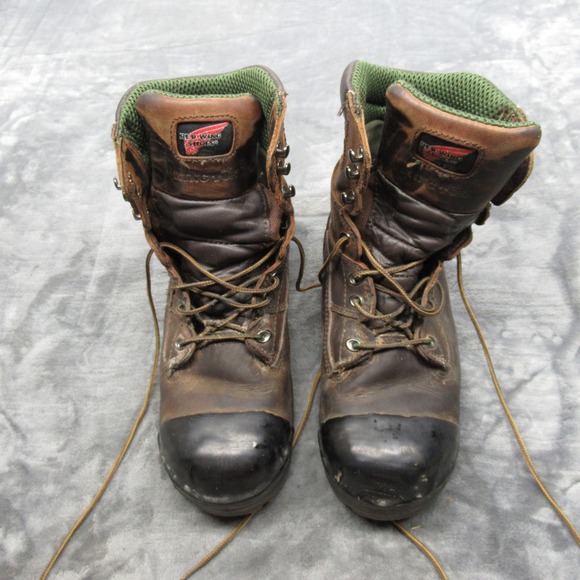 Red Wings Boots Mens 7.5 Brown Leather Waterproof King oe Thinsulate Work READ‎ main image 5